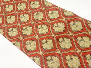 立涌に草花模様織出し名古屋帯